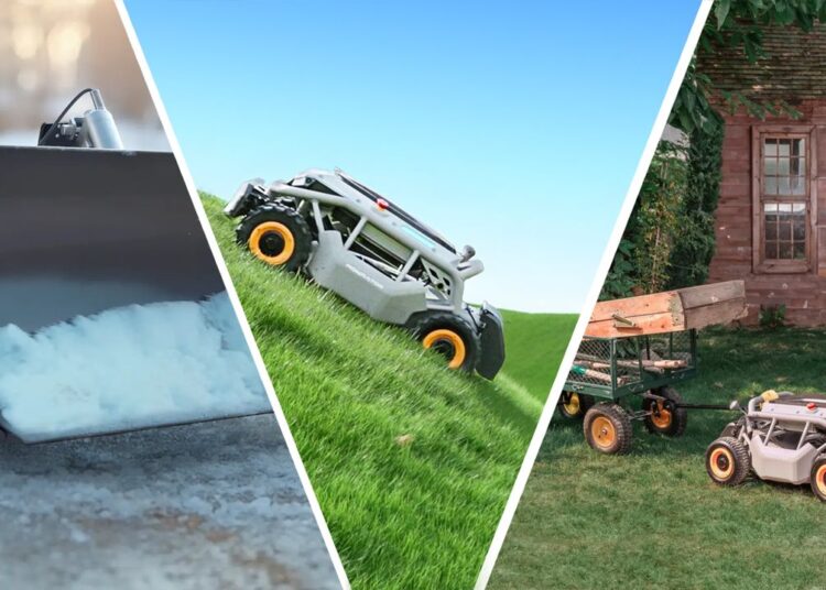Meet the Transformer of lawnbots: the Mowrator is also a snow plough, leaf vacuum and trailer hitch that takes the effort out of yard work